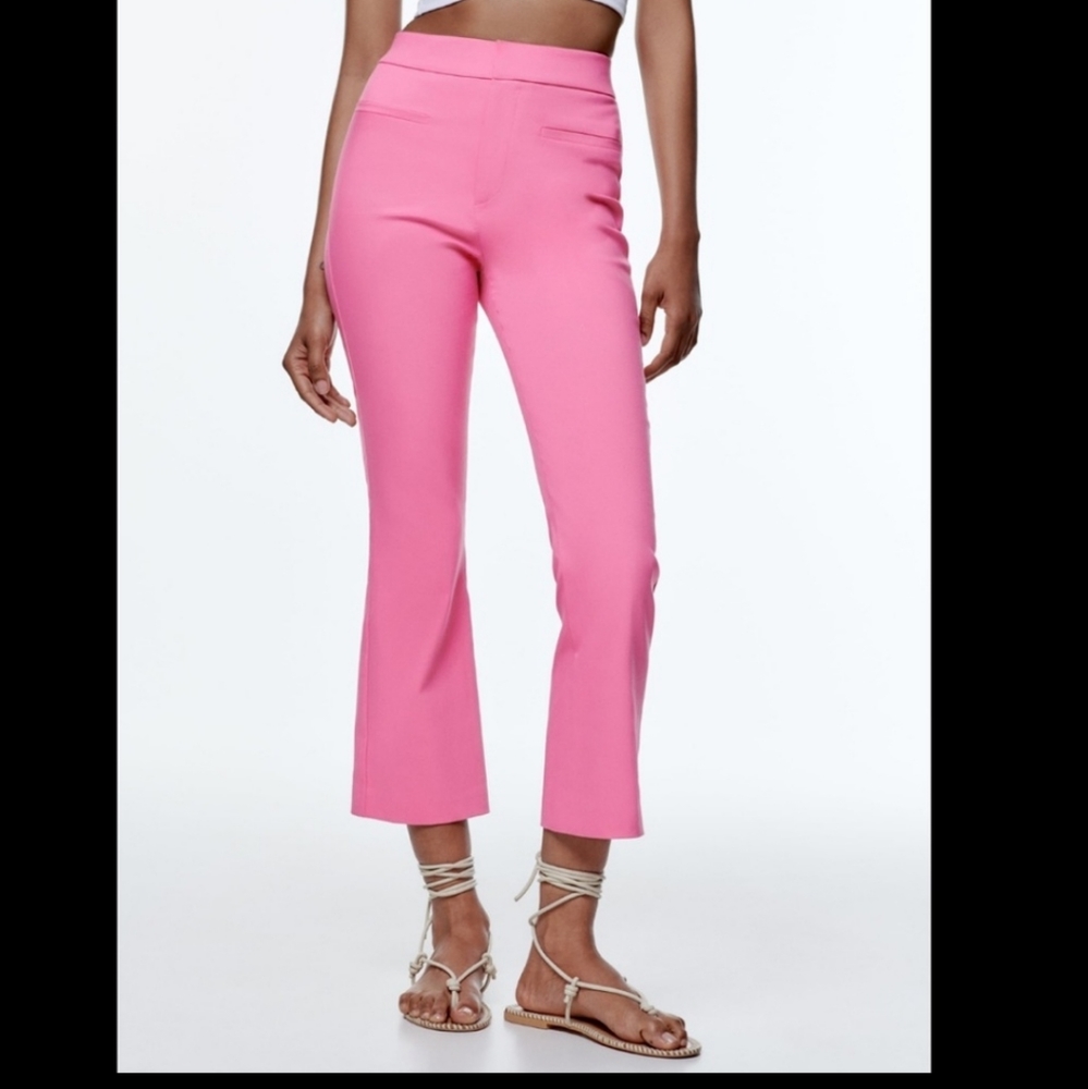 Zara Fuchsia Mini Flare Pants